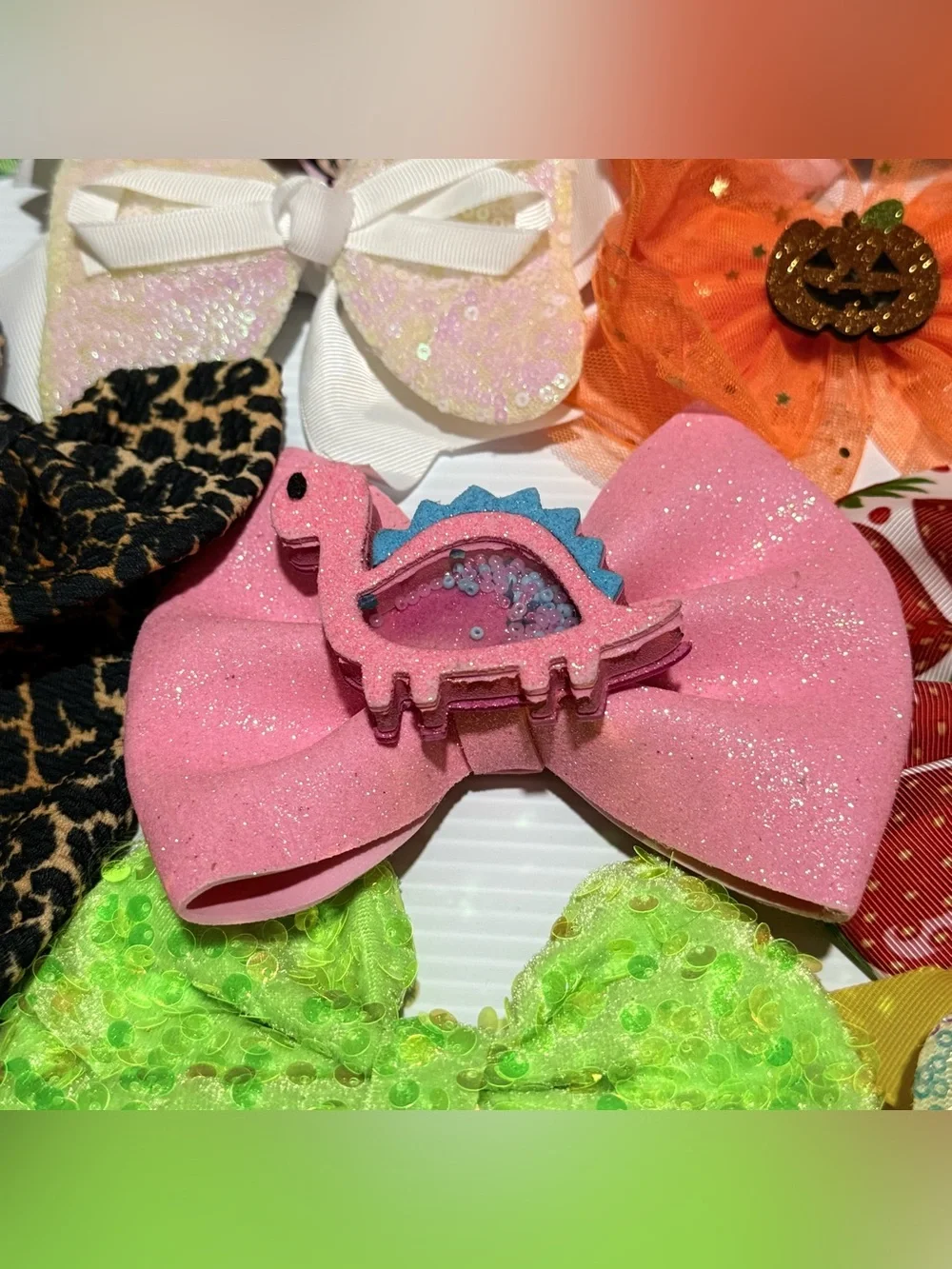 Lot of 18 Bows and Hair Ribbons